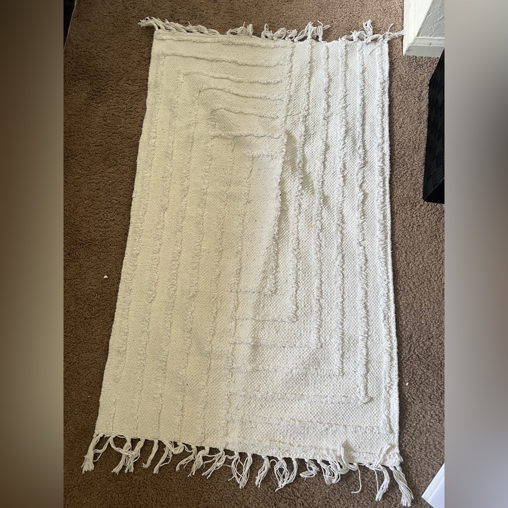White rug